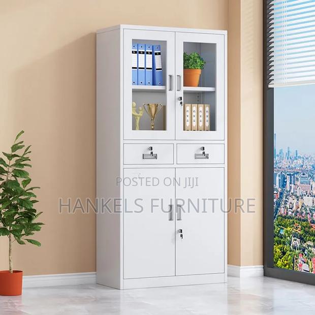 2 Door Metal Office Cabinet – Heavy Duty Storage Cupboard
