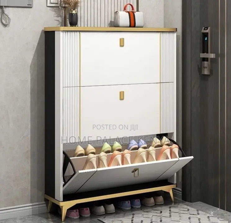 Shoe Rack: Modern Ultra Thin Flip Shoe Cabinet