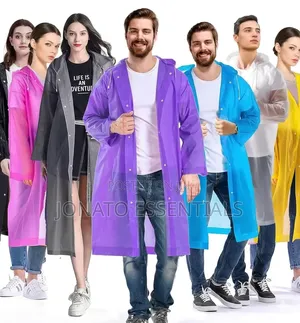 Unisex Raincoat With Hood, Waterproof Reusable, All Sizes