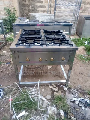 Stainless Steel Four-Burner Commercial Gas Stove