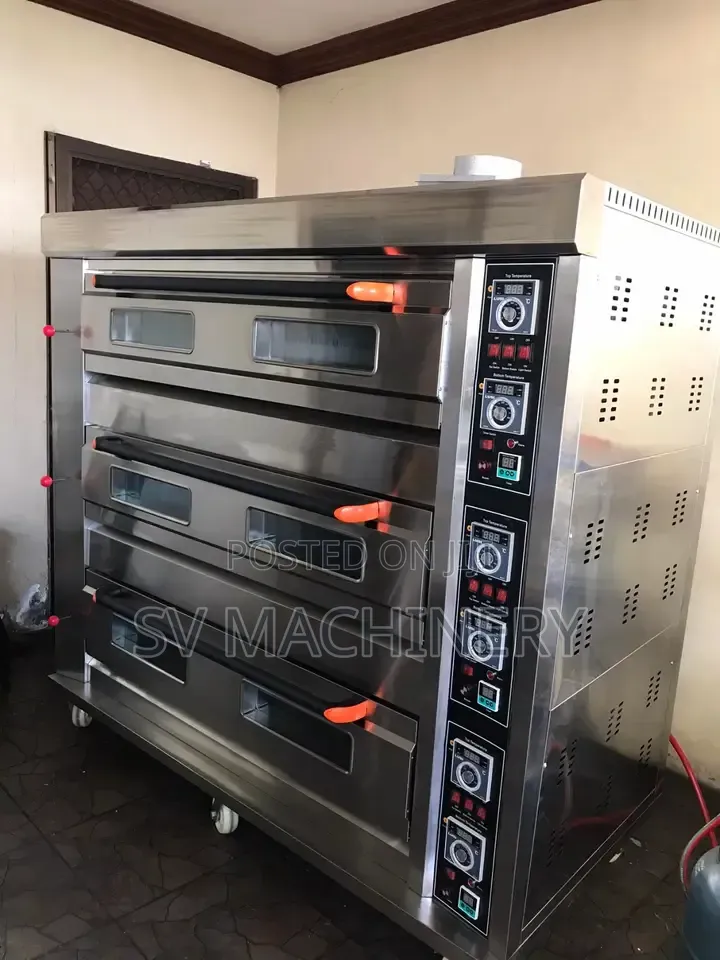 Heavy Duty 3 Deck 9 Tray Industrial Oven