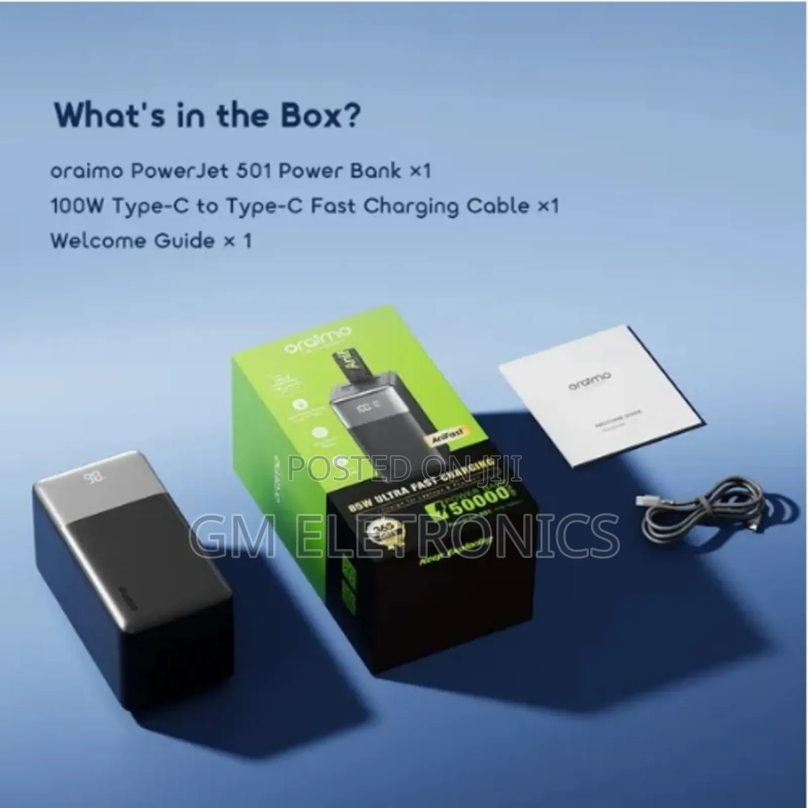 Oraimo Powerjet 501 50000mah 85w Fast Charging Power Banks.