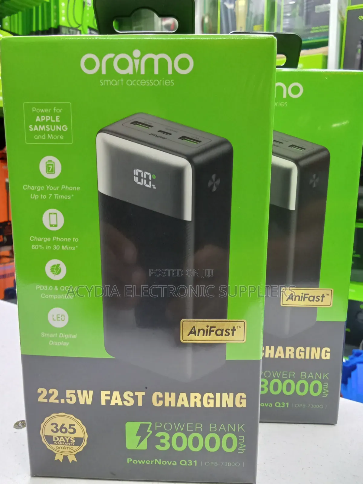 Oraimo Powernova Q31 22.5w, 30000mah Power Bank