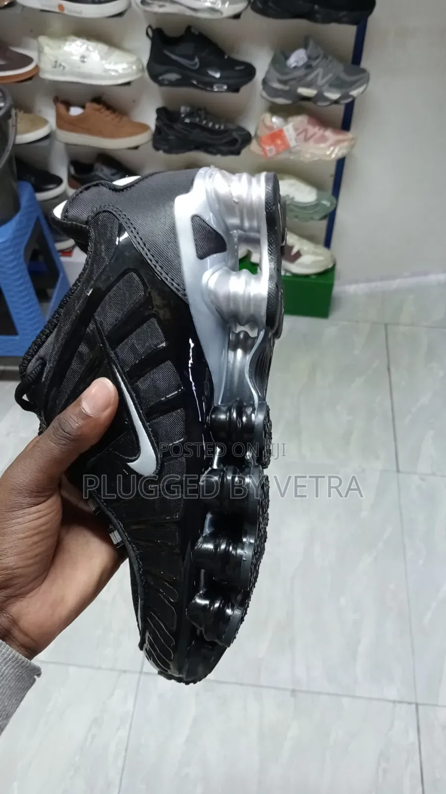 Black-Silver Grey Colourway-Nike Shox Tl