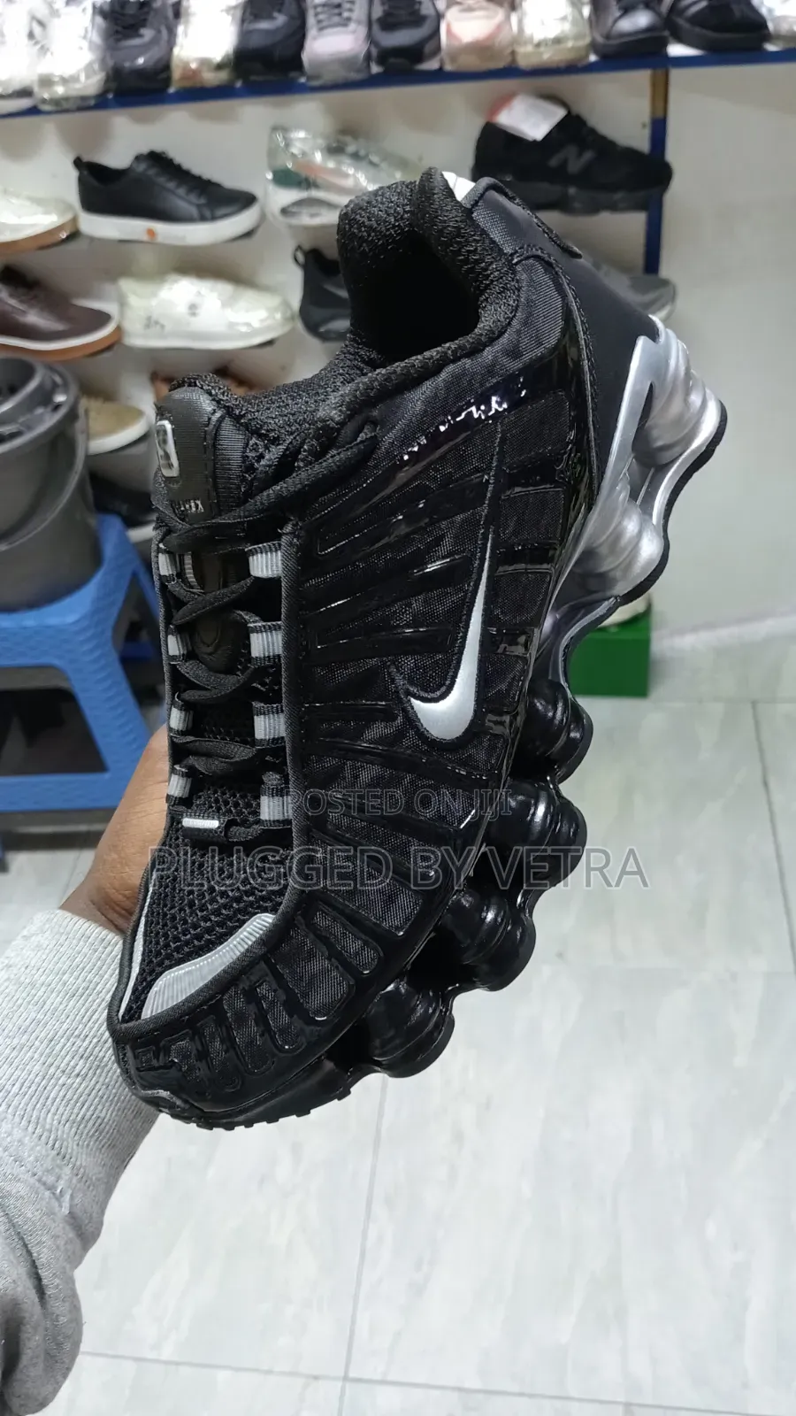 Black-Silver Grey Colourway-Nike Shox Tl