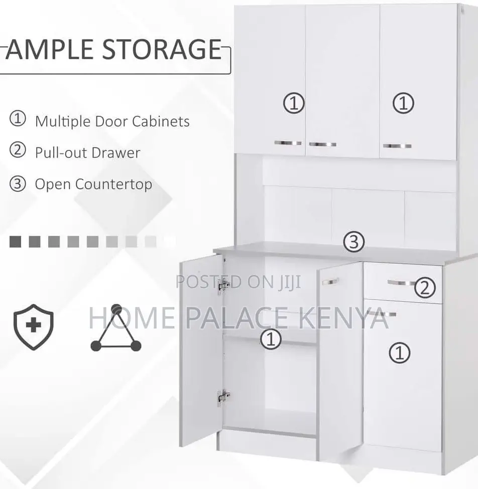 Kitchen Cabinet: High Capacity Freestanding Kitchen Cabinet