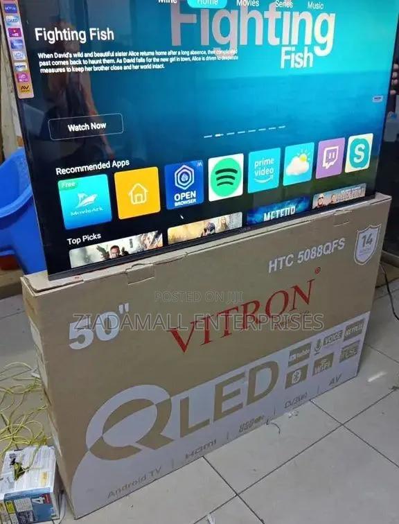 Vitron Tv Qled 50 Inch Smart Android Smart Viewing, Elevated Design
