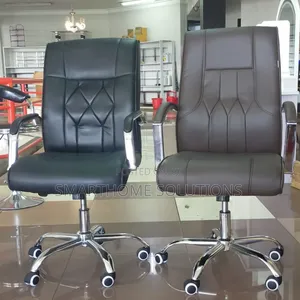 High Back Office Chair – Smooth Rolling Padded Seat