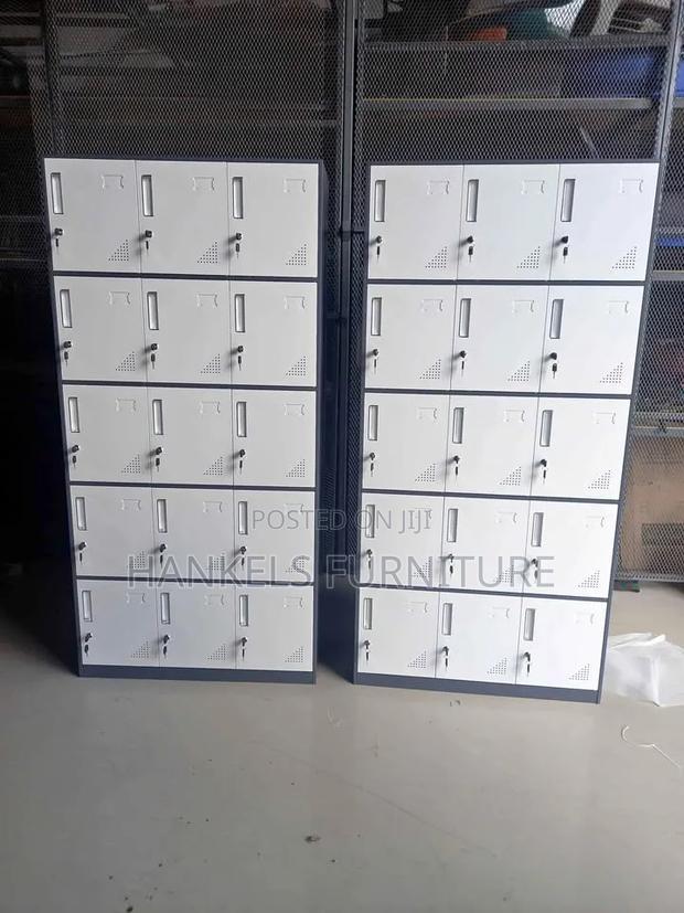 15-Locker Metal Office Cabinet – Lockable Filing Storag