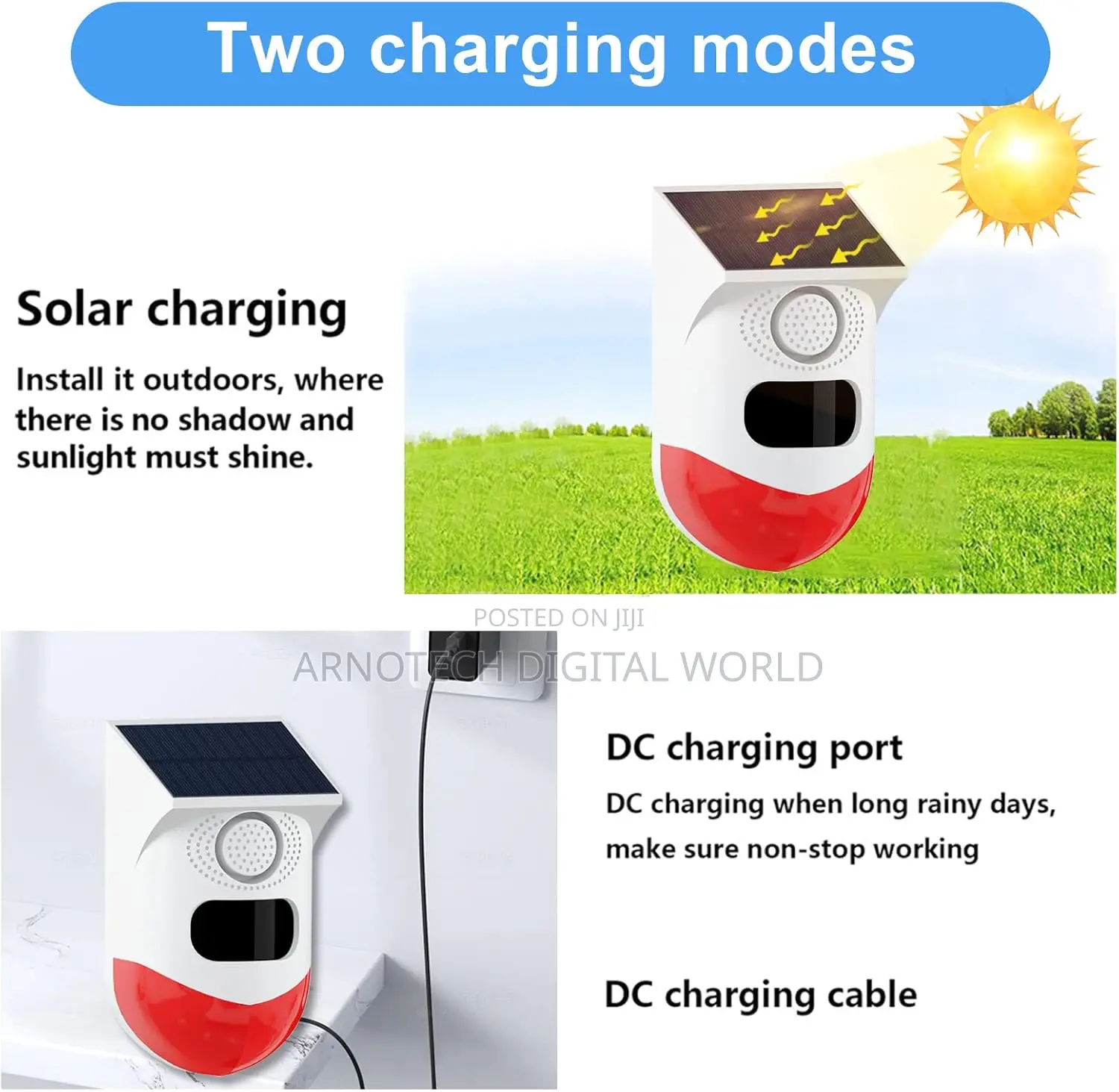 Wireless 433mhz Solar Siren With Pir Motion Detector