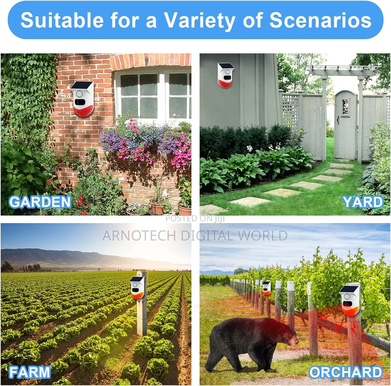 Wireless 433mhz Solar Siren With Pir Motion Detector
