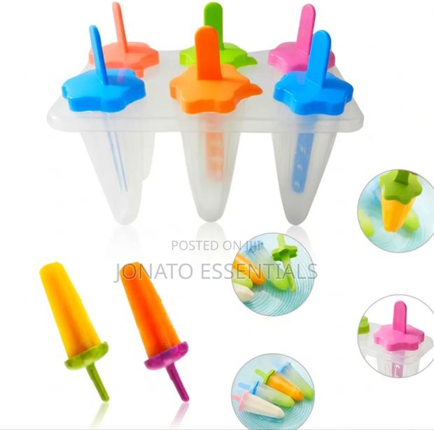 6-Piece Reusable Ice Pop Molds - Diy Homemade Ice Cream Maker Set