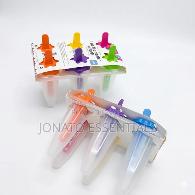 6-Piece Reusable Ice Pop Molds - Diy Homemade Ice Cream Maker Set - thumbnail 2
