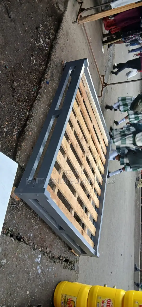 Grey Square Bed