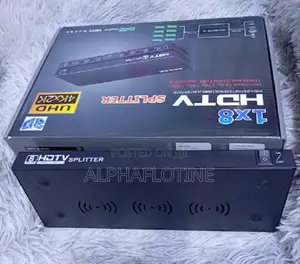 Home Theater/Gaming 1×8 Hdmi Splitter Black Aluminum Alloy Type