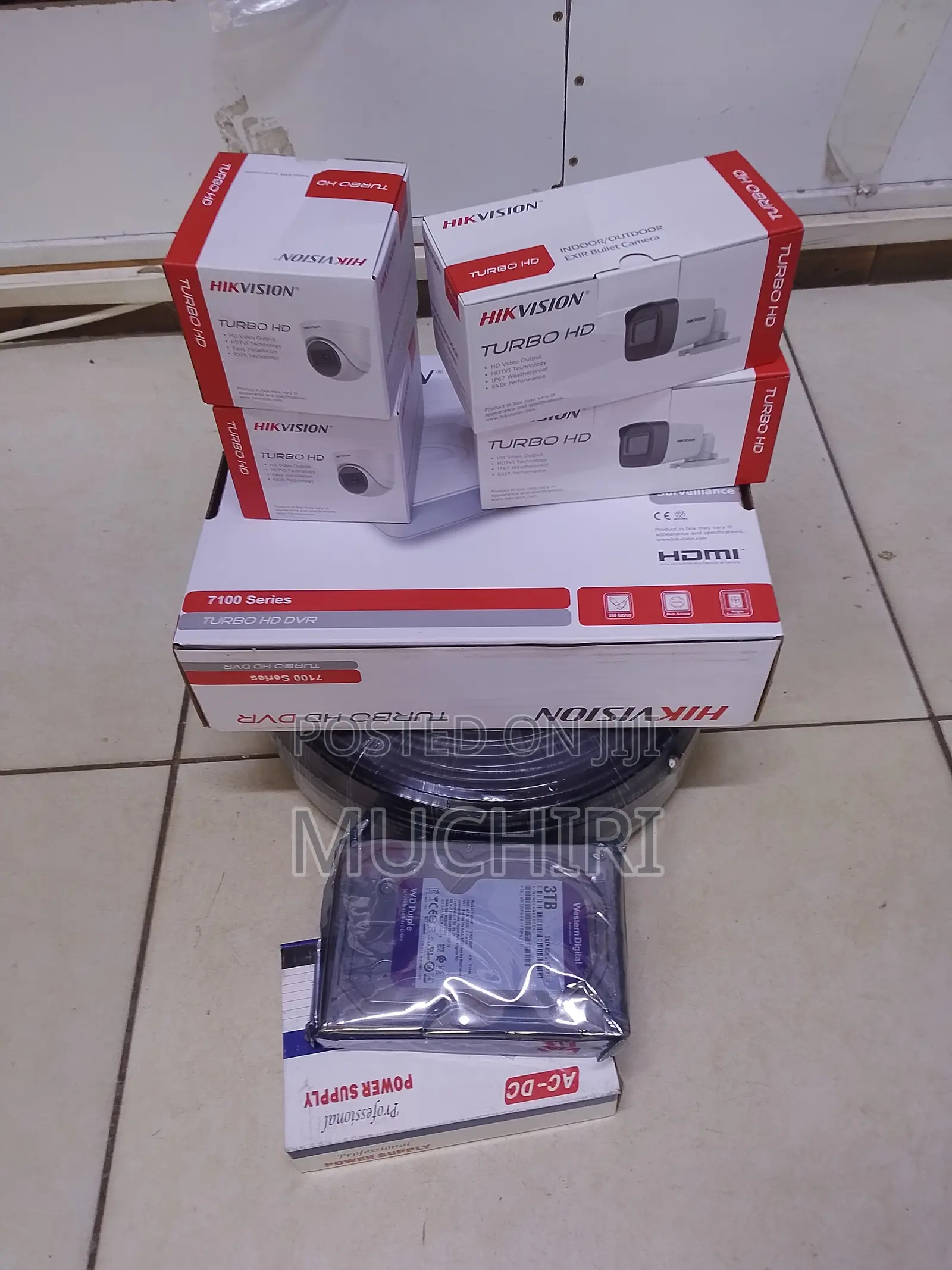 Hikvision 4 Camera DVR Kit With Connectors Included
