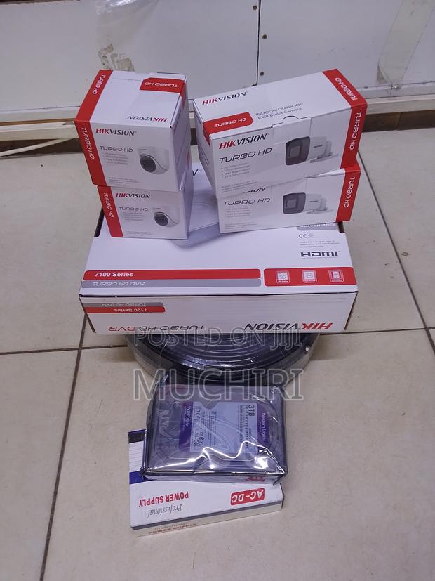 Hikvision 4 Camera DVR Kit With Connectors Included