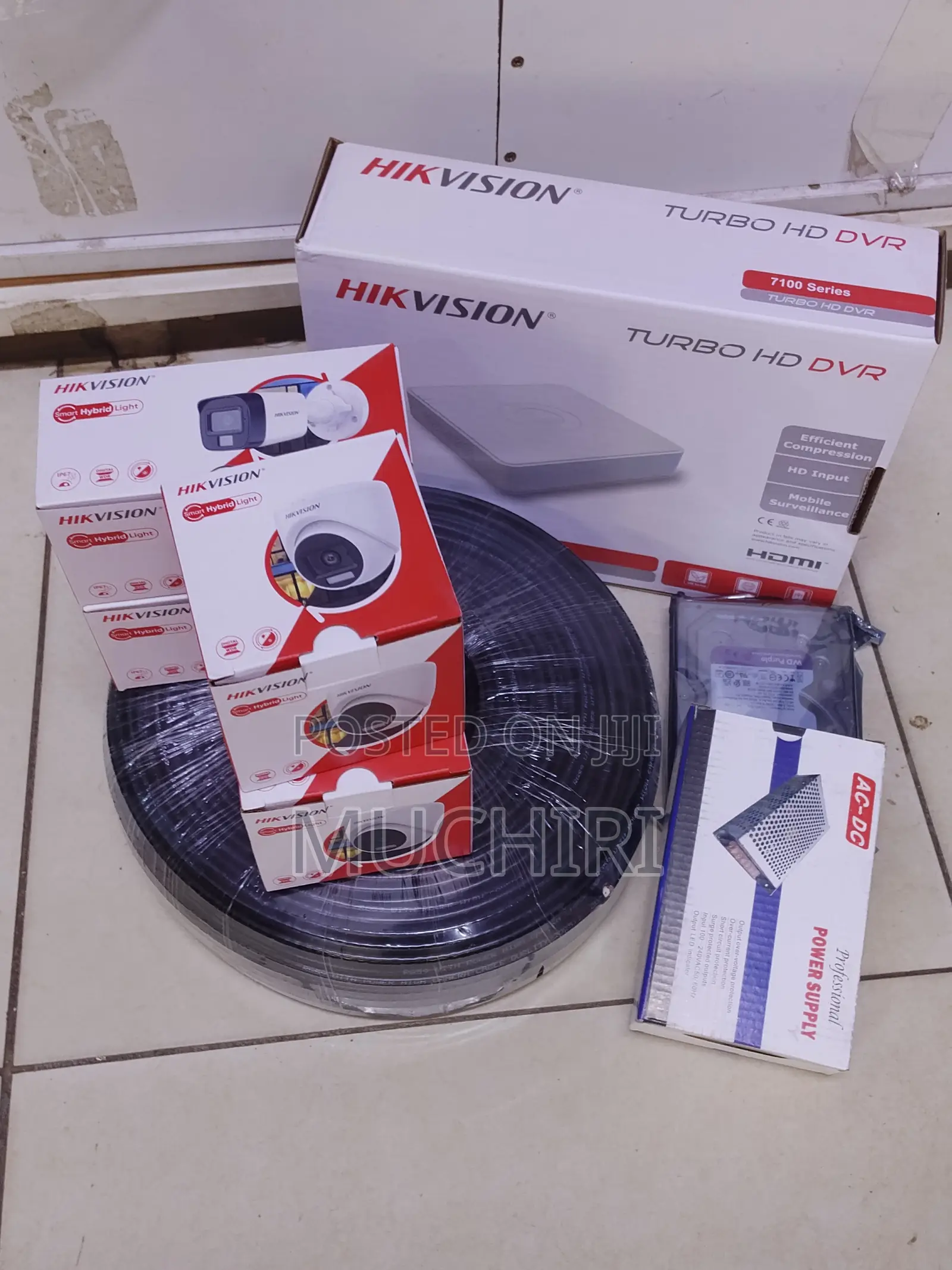 Hikvision 4 Set CCTV Security Camera 4 Channel Full Kit
