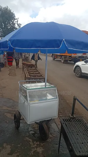 Heavy Duty Mild Steel Eggs Sausage and Smoki Trolley Display.