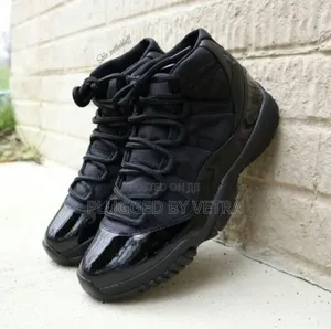 Jordan 11 Tripple Black Colourway Unisex Sneakers.