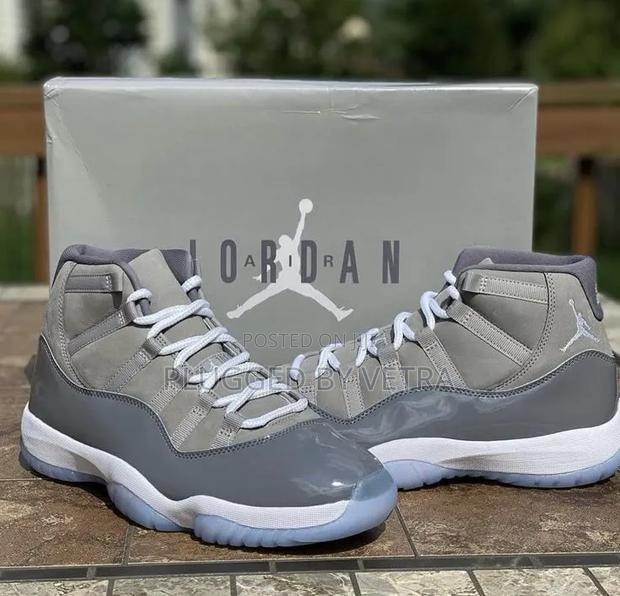 Air Jordan 11 Cool-Grey High Cut Sneakers. - main view