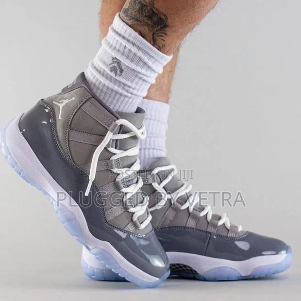 Air Jordan 11 Cool-Grey High Cut Sneakers. - thumbnail 2