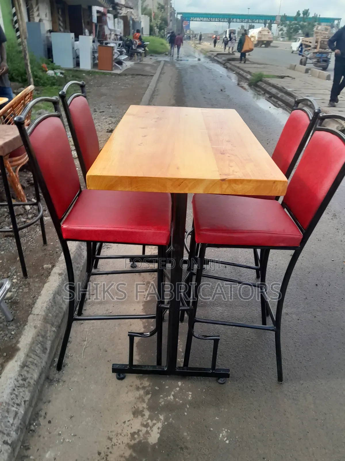 Wooden High Tables and Stools