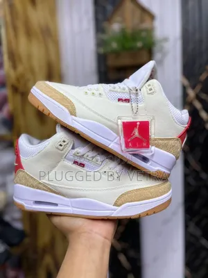 Nike Air Jordan 3 X Levi's 'Ecru Denim' Sneakers.