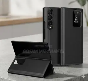 Samsung Galaxy Z Fold 3 Smart Clear View Wallet Case - Black