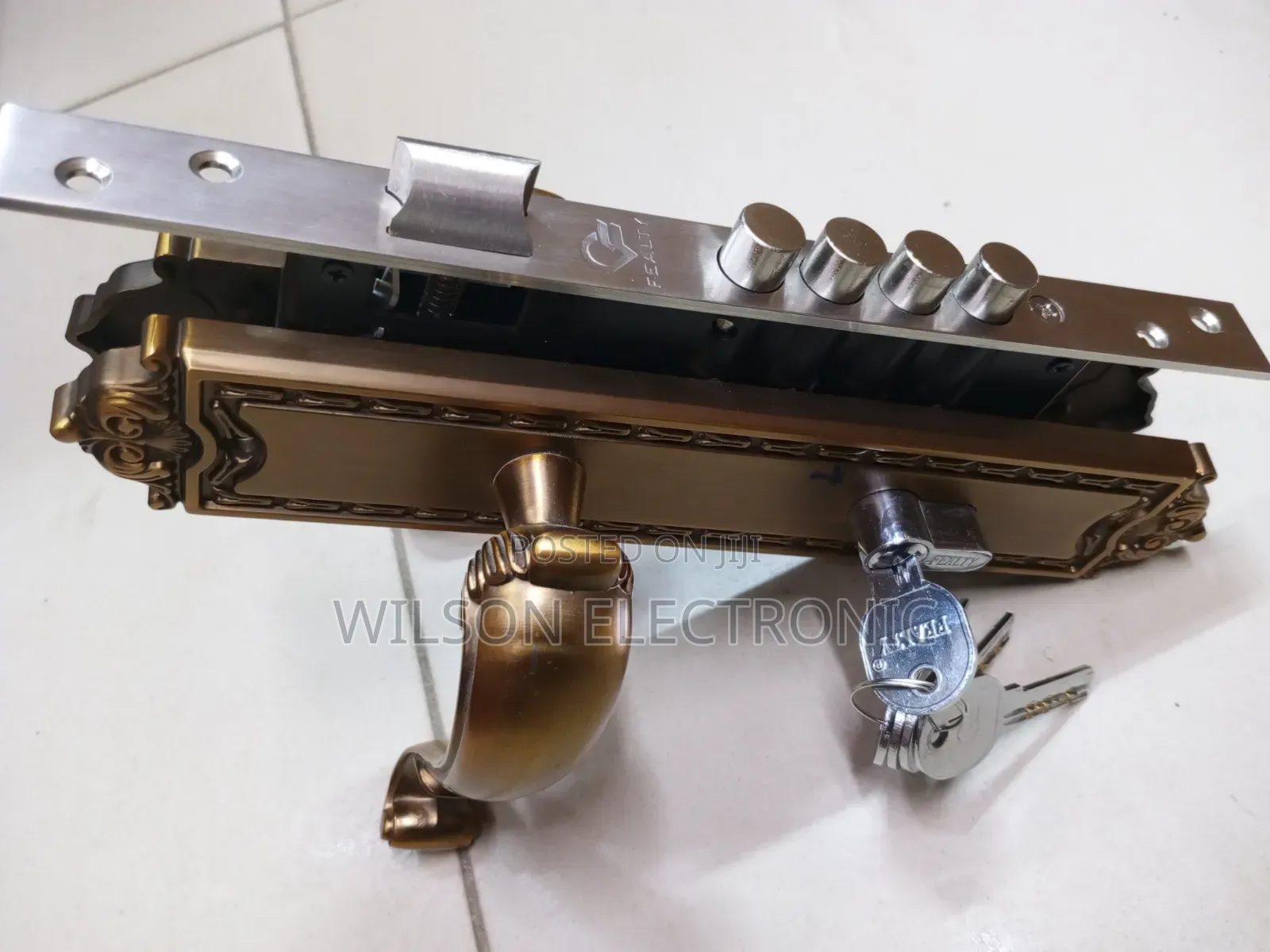 Metallic Iron Door Lock. Mae Fealty 4 Pin