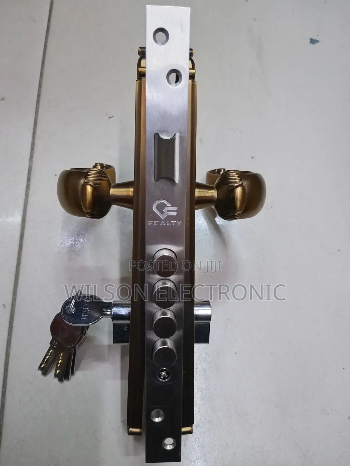 Metallic Iron Door Lock. Mae Fealty 4 Pin