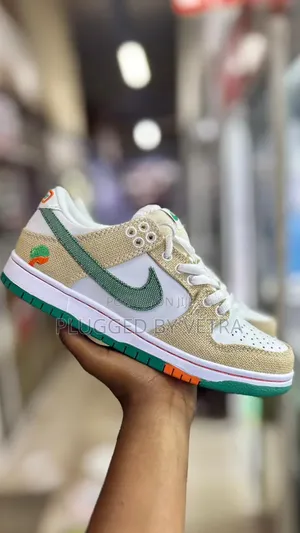 Jarritos Nike Sb Dunks Shoes in 'Green Orange White Brown Colourway'