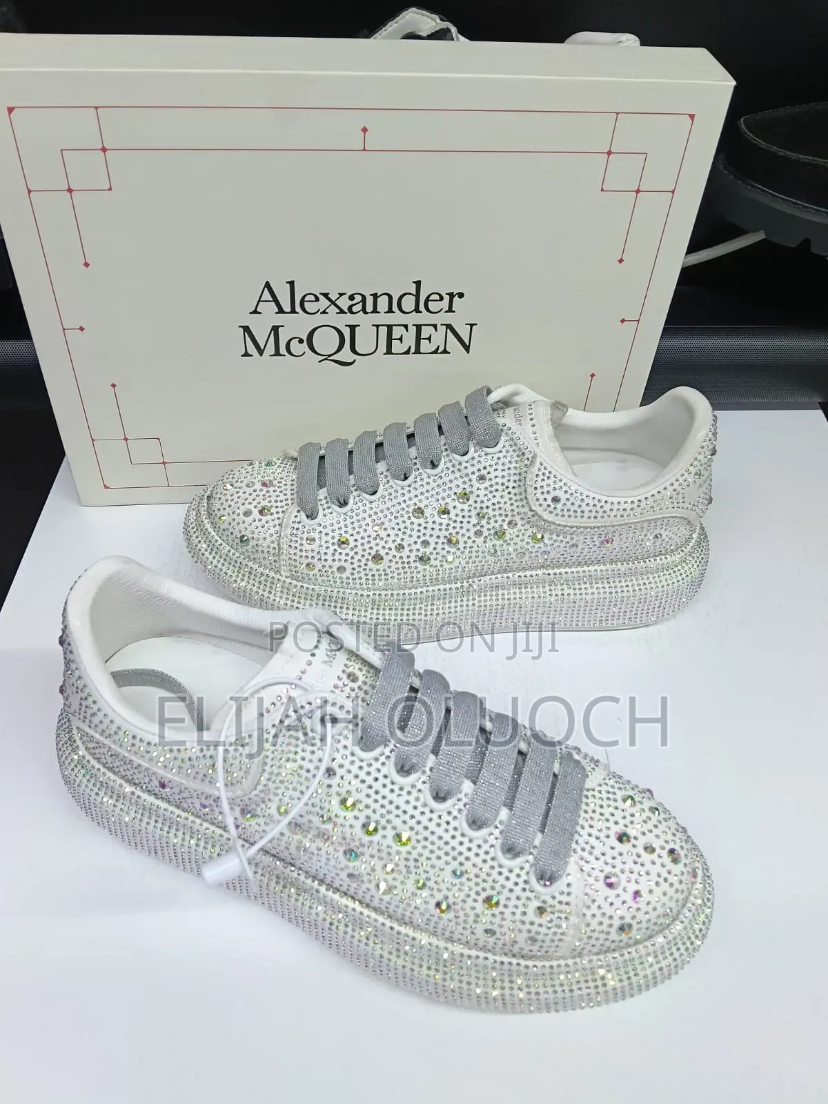Alexander McQueen White Crystal_galaxy__ _Glitter_