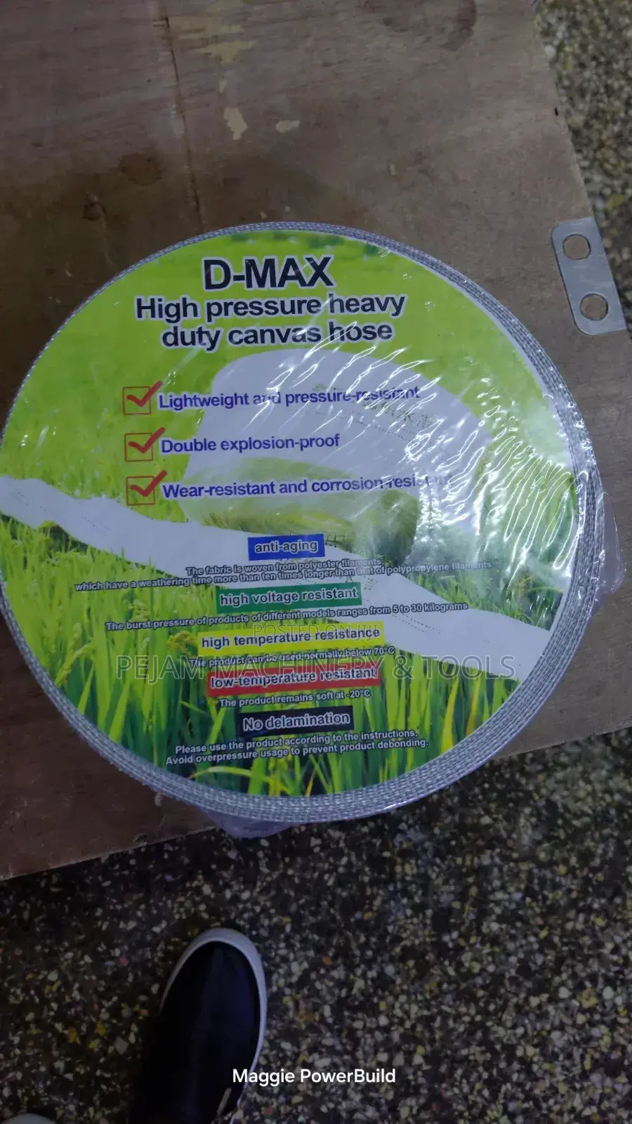 2"×30m D-Max High-Pressure Heavy-Duty Canvas Hose Double Layeres