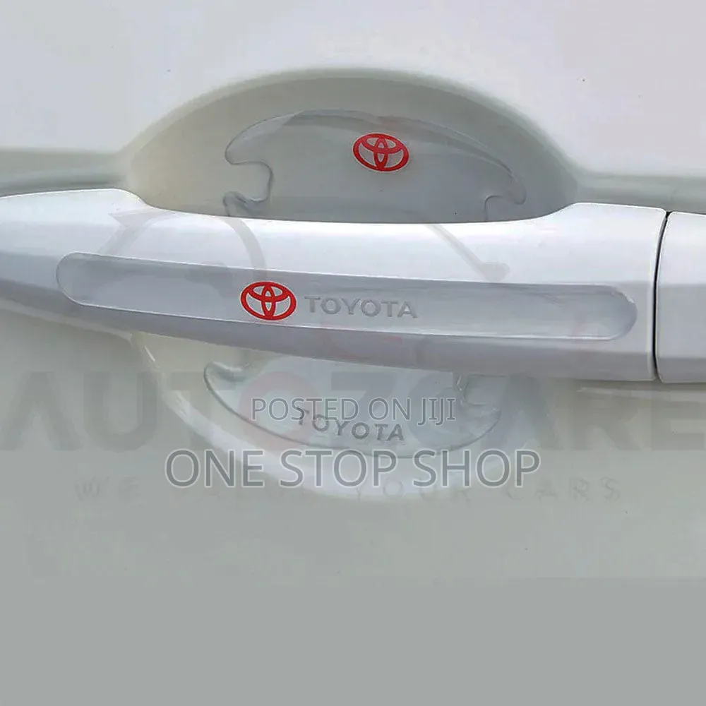 4+4pc Toyota Logo Transparent Antiscratch Sticker for Handles+Bowls