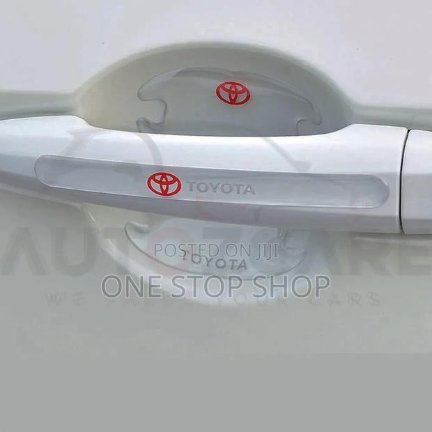 4+4pc Toyota Logo Transparent Antiscratch Sticker for Handles+Bowls