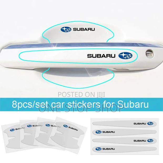 8pc Subaru Branded Self Adhesive Door Antiscratch Protection Stickers