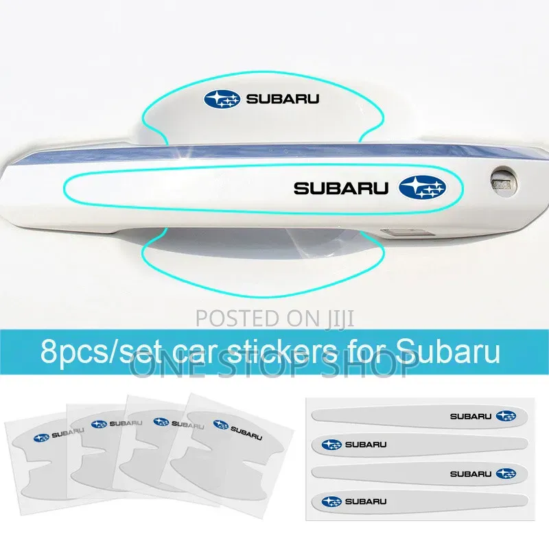 8pc Subaru Branded Self Adhesive Door Antiscratch Protection Stickers
