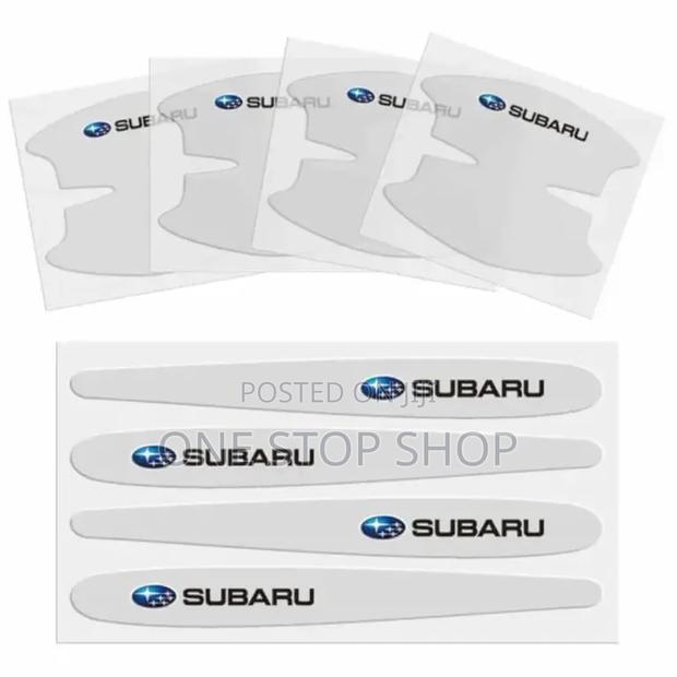 4+4pc Subaru Branded Clear Waterproof Durable Wear Resistant Door Film