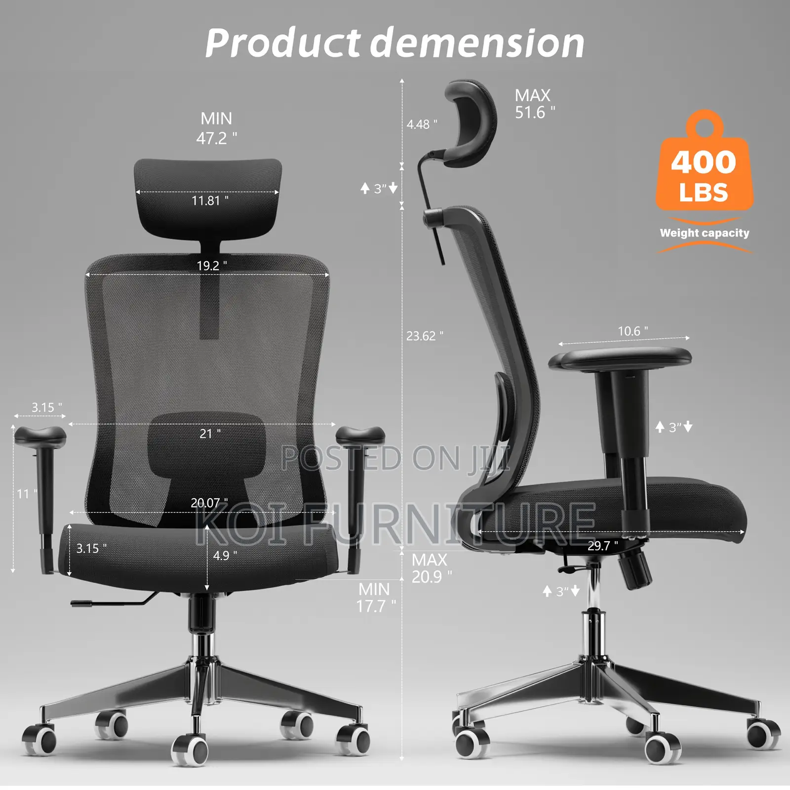Office Cairs; Aeroflex Orthopedic Ergonomic Office Seat With High Back