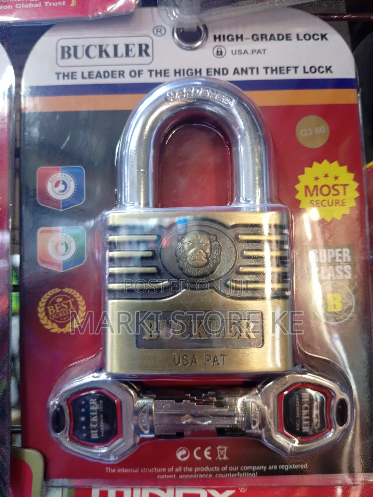 Buckler 60 Mm Anti Theft Heavy Duty Padlock Four Keys