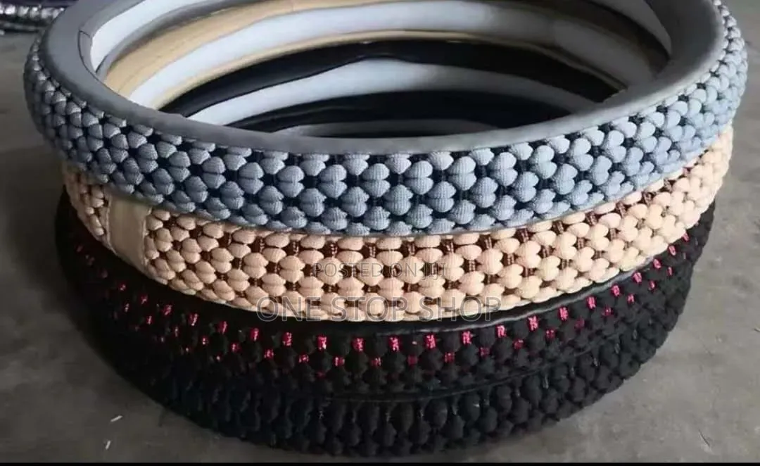 Universal Fit Threaded Comfort Steering Covers Knitted Color Design