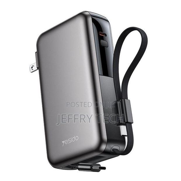 Yesido Yp90 10000mah 22.5w With Retractable Cable Powerbank