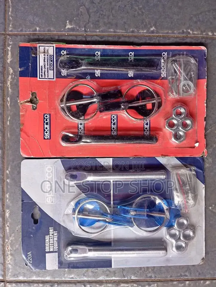 Sparco Bonnet Hood Pin Lock Kit Security Patches Fastens Bonnet Secure