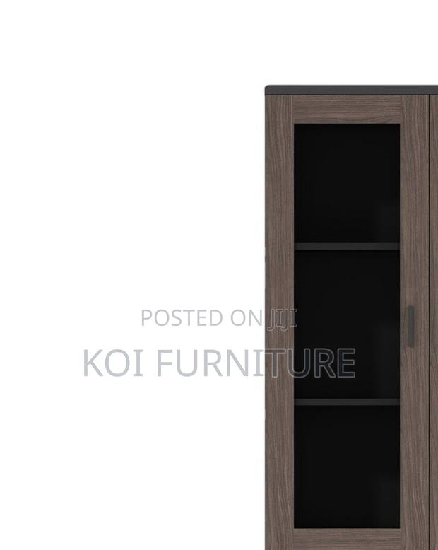 Office Cabinet; Two Doors Executive Cabinet With Upper Glass View - thumbnail 3