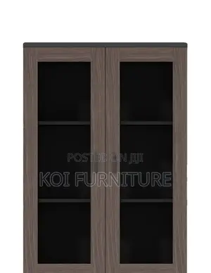 Office Cabinet; Two Doors Executive Cabinet With Upper Glass View