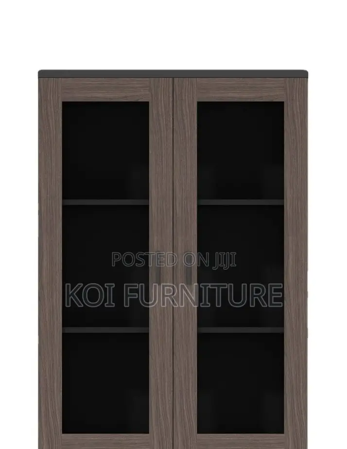 Office Cabinet; Two Doors Executive Cabinet With Upper Glass View