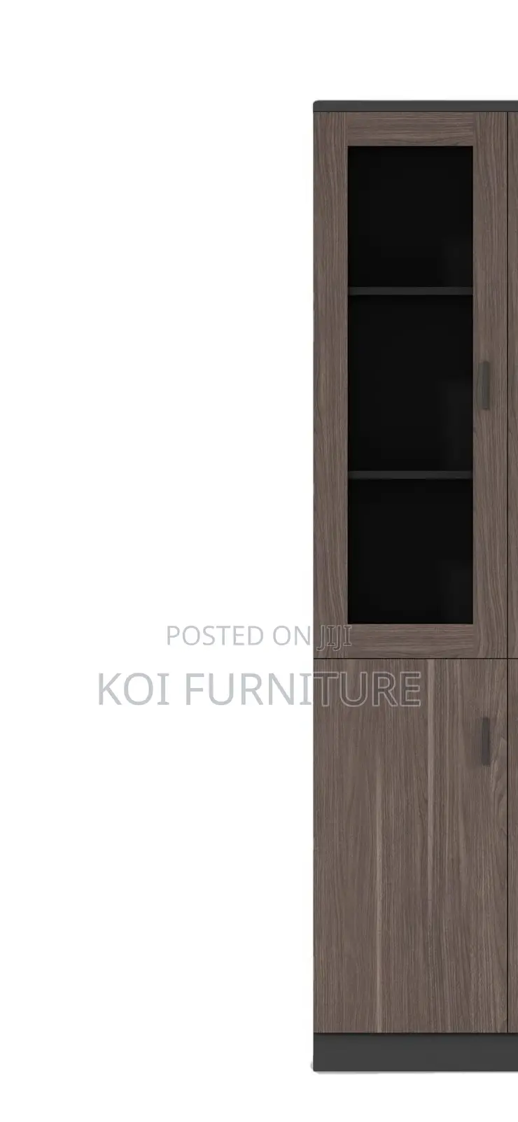 Office Cabinet; Two Doors Executive Cabinet With Upper Glass View
