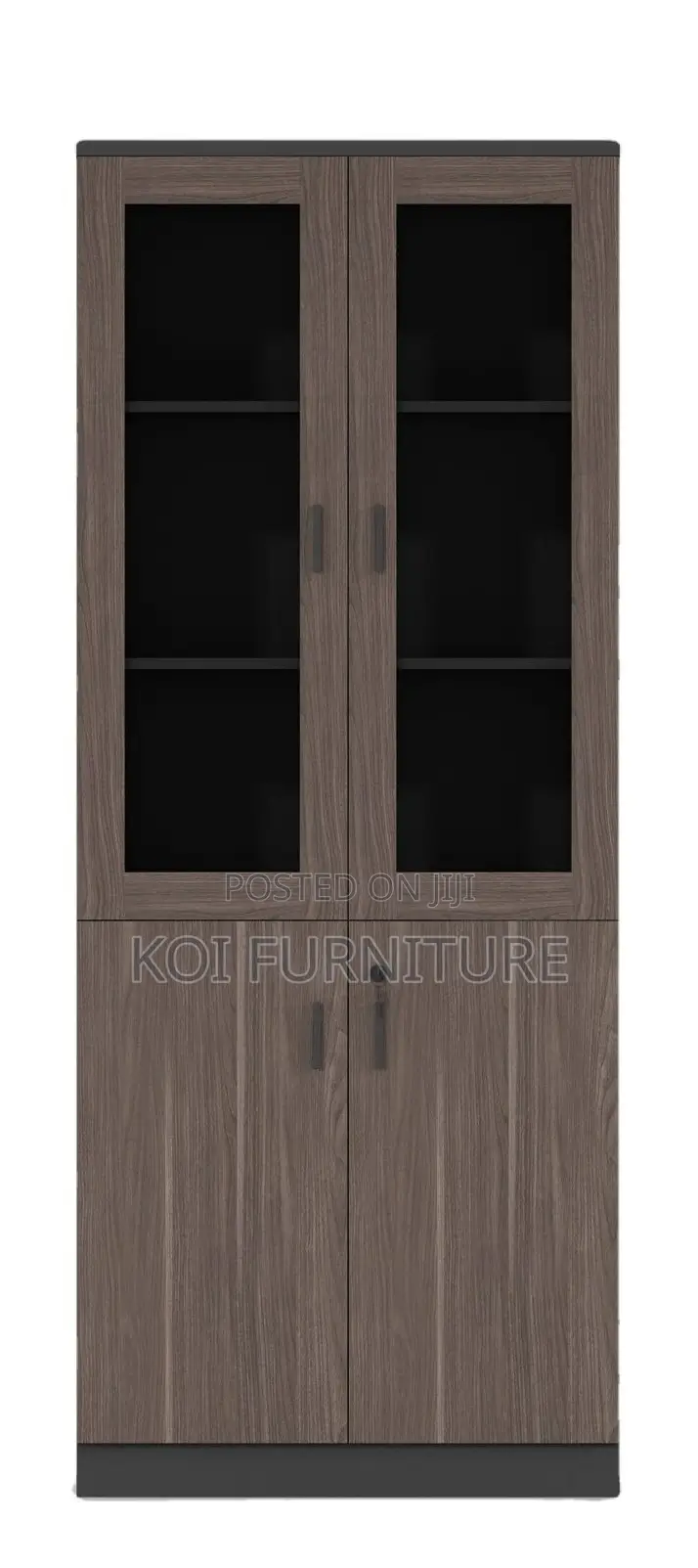 Office Cabinet; Two Doors Executive Cabinet With Upper Glass View