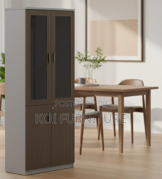 Office Cabinet; Two Doors Executive Cabinet With Upper Glass View - thumbnail 12